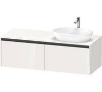 Duravit Ketho.2 bâti-support pour lavabo, découpe de la vasque à droite, 1400x459x550mm, K24888R22220000, K24888R22220000, Colorazione: Decoro bianco lucido