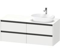 Duravit Ketho.2 bâti-support pour lavabo, découpe de la vasque à droite, 1400x568x550mm, K24898R18180000, K24898R18180000, Colorazione: Bianco opaco Decor bianco opaco