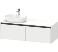 Duravit Ketho.2 bâti-support pour lavabo, découpe de la vasque à gauche, 1400x459x550mm, K24888L18180000, K24888L18180000, Colorazione: Bianco opaco Decor bianco opaco