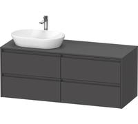 Duravit Ketho.2 bâti-support pour lavabo, découpe de la vasque à gauche, 1400x568x550mm, K24898L49490000, K24898L49490000, Colorazione: Grafite opaco Decor