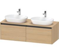 Duravit Ketho.2 bâti-support pour lavabo, découpe de la vasque des deux côtés, 1400x459x550mm, K24888B30300000, K24888B30300000, Colorazione: Rovere Natura