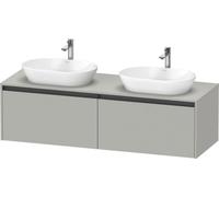 Duravit Ketho.2 bâti-support pour lavabo, découpe de la vasque des deux côtés, 1600x459x550mm, K24889B07070000, K24889B07070000, Colorazione: Decoro grigio cemento opaco