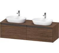 Duravit Ketho.2 bâti-support pour lavabo, découpe de la vasque des deux côtés, 1600x459x550mm, K24889B21210000, K24889B21210000, Colorazione: Decorazione in noce scuro