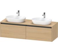 Duravit Ketho.2 bâti-support pour lavabo, découpe de la vasque des deux côtés, 1600x459x550mm, K24889B30300000, K24889B30300000, Colorazione: Rovere Natura
