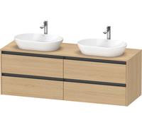 Duravit Ketho.2 bâti-support pour lavabo, découpe de la vasque des deux côtés, 1600x568x550mm, K24899B30300000, K24899B30300000, Colorazione: Rovere Natura
