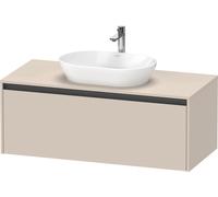 Duravit Ketho.2 bâti-support pour lavabo en console, 1200x459x550mm, 1 tiroir, K24887083830000, K24887083830000, Colorazione: Decoro Taupe Supermatt