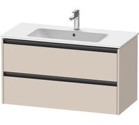 Duravit Ketho.2 bâti-support pour lavabo suspendu, 2 tiroirs, 1010x550x480mm, pour ME by Starck 233610, K25264083830000, K25264083830000, Colorazione: Decoro Taupe Supermatt