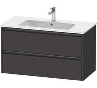 Duravit Ketho.2 bâti-support pour lavabo suspendu, 2 tiroirs, 1010x550x480mm, pour ME by Starck 233610, K25264080800000, K25264080800000, Colorazione: Decoro grafite super opaco