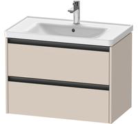 Duravit Ketho.2 bâti-support pour lavabo suspendu, 2 tiroirs, 784x549x455mm, pour D-Neo 236780, K25283083830000, K25283083830000, Colorazione: Decoro Taupe Supermatt