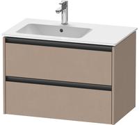Duravit Ketho.2 bâti-support pour lavabo suspendu, 2 tiroirs, 810x549x480mm, pour ME by Starck position du lavabo à gauche 234583, K25267075750000, K25267075750000, Colorazione: Decoro opaco in lino