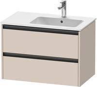 Duravit Ketho.2 bâti-support pour lavabo suspendu, 2 tiroirs, 810x549x480mm, pour ME by Starck position du lavabo à droite 234683, K25268083830000, K25268083830000, Colorazione: Decoro Taupe Supermatt