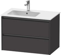 Duravit Ketho.2 bâti-support pour lavabo suspendu, 2 tiroirs, 810x549x480mm, pour ME by Starck position du lavabo à gauche 234583, K25267080800000, K25267080800000, Colorazione: Decoro grafite super o