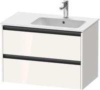 Duravit Ketho.2 bâti-support pour lavabo suspendu, 2 tiroirs, 810x549x480mm, pour ME by Starck position du lavabo à droite 234683, K25268022220000, K25268022220000, Colorazione: Decoro bianco lucido