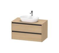 Duravit Ketho.2 bâti-support de lavabo sur console suspendu, 1000x568x550mm, 2 tiroirs, K24896030300000, K24896030300000, Colorazione: Rovere naturale decorativo