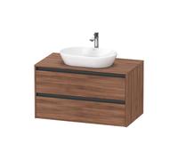 Duravit Ketho.2 bâti-support de lavabo sur console suspendu, 1000x568x550mm, 2 tiroirs, K24896079790000, K24896079790000, Colorazione: Decorazione naturale in noce
