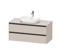 Duravit Ketho.2 bâti-support de lavabo sur console suspendu, 1200x568x550mm, 2 tiroirs, K24897091910000, K24897091910000, Colorazione: Taupe Matt DÃ©cor