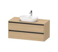 Duravit Ketho.2 bâti-support de lavabo sur console suspendu, 1200x568x550mm, 2 tiroirs, K24897030300000, K24897030300000, Colorazione: Rovere naturale decorativo