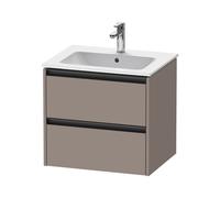 Duravit Ketho.2 bâti-support pour lavabo suspendu, 2 tiroirs, 610x550x480mm, pour ME by Starck 233663, K25262043430000, K25262043430000, Colorazione: Basalto opaco decoro opaco