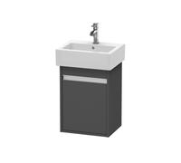 Duravit Ketho bâti-support de lavabo suspendu, 400x550x320 mm, 1 porte, charnières à droite, pour lave-mains Vero 070445, KT6630R4949, KT6630R4949, Colorazione: Grafite opaco Decor