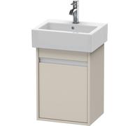 Duravit Ketho bâti-support de lavabo suspendu, 400x550x320 mm, 1 porte, charnières à gauche, pour lave-mains Vero 070445, KT6630L9191, KT6630L9191, Colorazione: Decoro taupe opaco