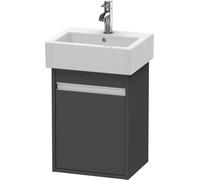 Duravit Ketho bâti-support de lavabo suspendu, 400x550x320 mm, 1 porte, charnières à gauche, pour lave-mains Vero 070445, KT6630L4949, KT6630L4949, Colorazione: Grafite opaco Decor
