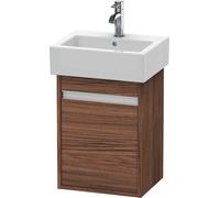 Duravit Ketho bâti-support de lavabo suspendu, 400x550x320 mm, 1 porte, charnières à gauche, pour lave-mains Vero 070445, KT6630L2121, KT6630L2121, Colorazione: Decoro noce scuro