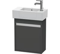 Duravit Ketho bâti-support de lavabo suspendu, 450x550x225 mm, 1 porte, charnières à gauche, pour lave-mains Vero 070350, KT6629L4949, KT6629L4949, Colorazione: Grafite opaco Decor
