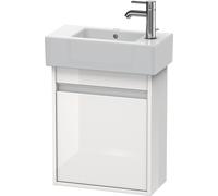 Duravit Ketho bâti-support de lavabo suspendu, 450x550x225 mm, 1 porte, charnières à gauche, pour lave-mains Vero 070350, KT6629L2222, KT6629L2222, Colorazione: Decoro bianco lucido