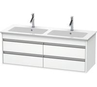 Pensile Duravit Ketho Vanity a parete 6433, 4 cassetti, incl. apertura per sifone e grembiule, 1270mm, per ME by Starck 233613, Colorazione: Bianco opaco Decor bianco opaco