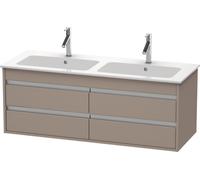Duravit Ketho bâti-support lavabo suspendu, 1270x480x475 mm, 4 tiroirs, pour ME by Starck 233613, KT643304343, KT643304343, Colorazione: Basalto opaco decoro opaco