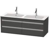 Duravit Ketho bâti-support lavabo suspendu, 1270x480x475 mm, 4 tiroirs, pour ME by Starck 233613, KT643304949, KT643304949, Colorazione: Grafite opaco Decor