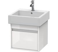 Duravit Ketho bâti-support lavabo suspendu, 450x410x440 mm, 1 tiroir, pour lavabos Vero 045450, KT668502222, KT668502222, Colorazione: Decoro bianco lucido
