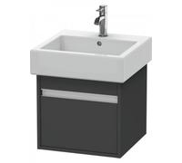Duravit Ketho bâti-support lavabo suspendu, 450x410x440 mm, 1 tiroir, pour lavabos Vero 045450, KT668504949, KT668504949, Colorazione: Grafite opaco Decor