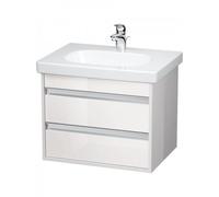 Duravit Ketho bâti-support lavabo suspendu, 600x480x455 mm, 2 tiroirs, pour D-Code, KT665002222, KT665002222, Colorazione: Decoro bianco lucido