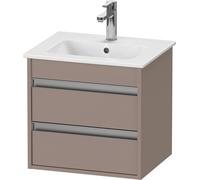 Duravit Ketho bâti-support lavabo suspendu, Compact, 500x480x412 mm, 2 tiroirs, pour ME by Starck 233653, KT644404343, KT644404343, Colorazione: Basalto opaco decoro opaco
