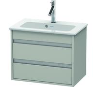 Duravit Ketho bâti-support lavabo suspendu, Compact, 600x480x385 mm, 2 tiroirs, pour ME by Starck 234263, KT645200707, KT645200707, Colorazione: Decoro grigio cemento opaco