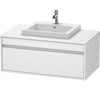 Duravit Ketho Vanity mobiletto Vanity a parete 6795, 1 estraibile, 1000mm, per 1 lavabo incasso, centrale, Colorazione: Bianco opaco Decor bianco opaco