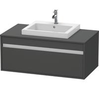 Duravit Ketho Meuble sous-lavabo sur console suspendu, 1000x426x550 mm, 1 tiroir, pour lavabo à encastrer au centre, KT679504949, KT679504949, Colorazione: Grafite opaco Decor