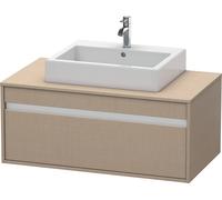 Duravit Ketho Meuble sous-lavabo sur console suspendu, 1000x426x550 mm, 1 tiroir, pour lavabos à poser au centre, KT669507575, KT669507575, Colorazione: Arredamento in lino