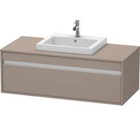 Duravit Ketho Meuble sous-lavabo sur console suspendu, 1200x426x550 mm, 1 tiroir, pour lavabo à encastrer au centre, KT679604343, KT679604343, Colorazione: Basalto opaco decoro opaco