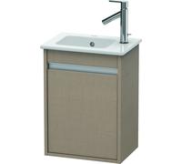 Duravit Ketho meuble sous-lavabo suspendu, 400x550x285 mm, 1 porte, charnières à droite, pour ME by Starck 072343, KT6417R7575, KT6417R7575, Colorazione: Arredamento in lino