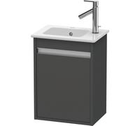 Duravit Ketho meuble sous-lavabo suspendu, 400x550x285 mm, 1 porte, charnières à gauche, pour ME by Starck 072343, KT6417L4949, KT6417L4949, Colorazione: Grafite opaco Decor