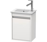 Duravit Ketho meuble sous-lavabo suspendu, 400x550x285 mm, 1 porte, charnières à gauche, pour ME by Starck 072343, KT6417L2222, KT6417L2222, Colorazione: Decoro bianco lucido