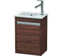 Duravit Ketho meuble sous-lavabo suspendu, 400x550x285 mm, 1 porte, charnières à gauche, pour ME by Starck 072343, KT6417L2121, KT6417L2121, Colorazione: Decoro noce scuro