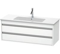 Duravit Ketho Meuble sous-lavabo suspendu 6431, 2 tiroirs, avec découpe pour siphon et tablier, 1200mm, pour ME par Starck 233612, KT643102121, KT643102121, Colorazione: Noce Scuro