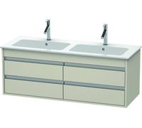 Duravit Ketho Meuble sous-lavabo suspendu 6433, 4 tiroirs, avec découpe pour siphon et tablier, 1270mm, pour ME par Starck 233613, KT643309191, KT643309191, Colorazione: Taupe Opaco