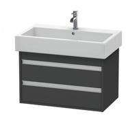 Duravit Ketho Meuble sous-lavabo suspendu 6637, 2 tiroirs, 750mm, pour Vero, KT663704949, KT663704949, Colorazione: Grafite opaco Decor