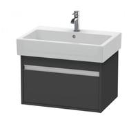 Duravit Ketho Meuble sous-lavabo suspendu 6684, 1 tiroir, 650mm, pour Vero, KT668404949, KT668404949, Colorazione: Grafite opaco Decor