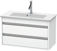 Duravit Ketho Meuble sous-lavabo suspendu Compact 6453, 2 tiroirs, avec découpe pour siphon et tablier, 800mm, pour ME par Starck 234283, KT645307575, KT645307575, Colorazione: lino