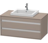 Mobile contenitore Duravit Ketho Vanity a parete 6755, 2 cassetti, 1000mm, per lavabo incasso, centrale, Colorazione: Basalto opaco decoro opaco
